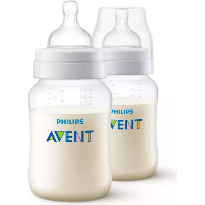 Бутылочка для кормления PHILIPS AVENT ANTI-COLIC 260мл с 1 месяца 2шт SCY103/02