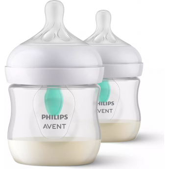 Бутылочка для кормления PHILIPS AVENT NATURAL RESPONSE с клапаном AirFree 125мл c 0 месяцев 2шт SCY670/02