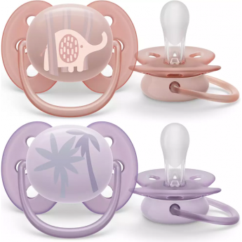 Пустышка PHILIPS AVENT ULTRA SOFT SCF091/09 с футляром для хранения и стерилизации 0-6месяцев 2шт