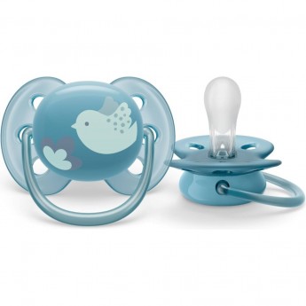 Пустышка PHILIPS AVENT ULTRA SOFT SCF092/04 с футляром для хранения и стерилизации 6-18месяцев 1шт