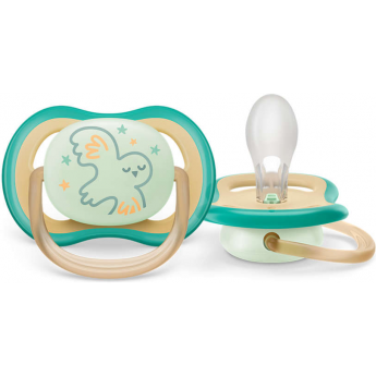 Пустышка светящаяся PHILIPS AVENT ULTRA AIR NIGHT SCF377/01 с футляром для хранения и стерилизации 0-6месяцев