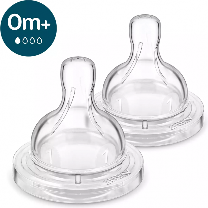 Соска для кормления Philips Avent Anti-colic с 0 месяцев 2шт SCY761/02