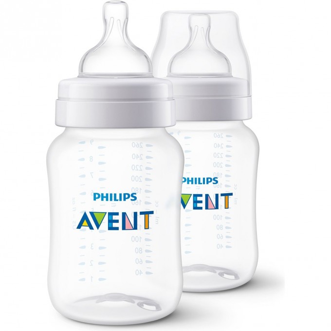 Бутылочка PHILIPS AVENT ANTI-COLIC 260мл с 1месяца 2шт SCF813/27