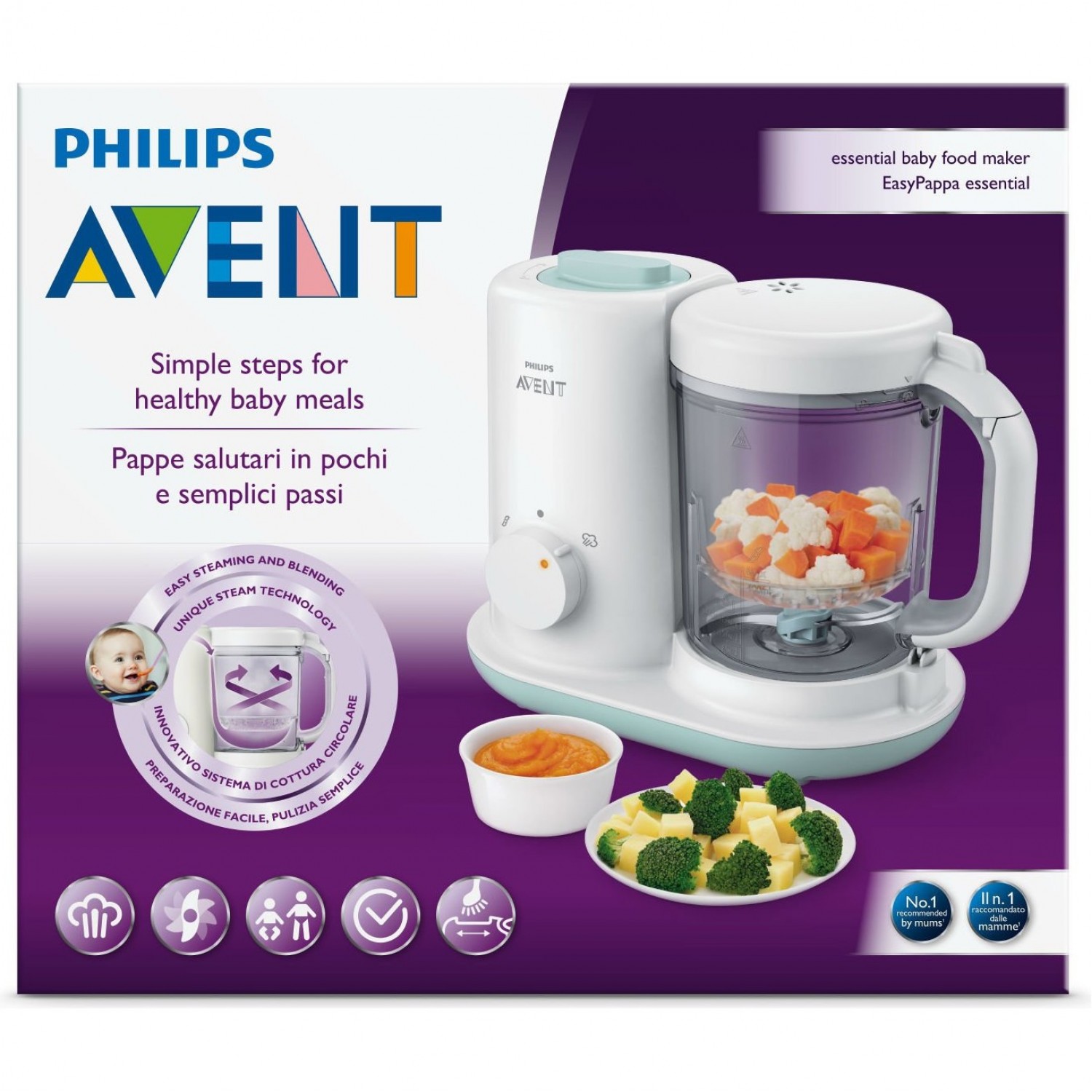 PHILIPS AVENT ESSENTIAL SCF862/02. Купить Пароварка-блендер на Официальном  Сайте PHILIPS AVENT в России.