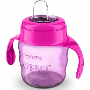 Поильник PHILIPS AVENT COMFORT с носиком ручками 200мл с 6 месяцев Розовый SCF551/03