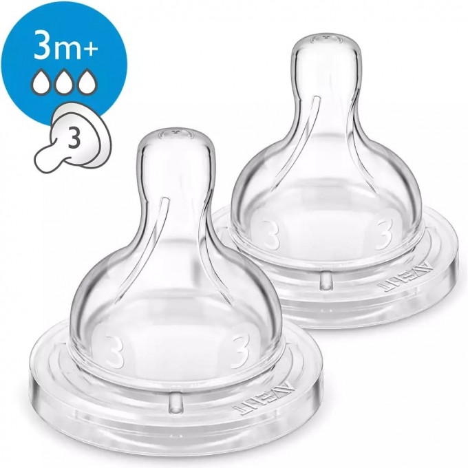 Соска PHILIPS AVENT ANTI-COLIC средний поток с 6 месяцев 2шт SCF633/27